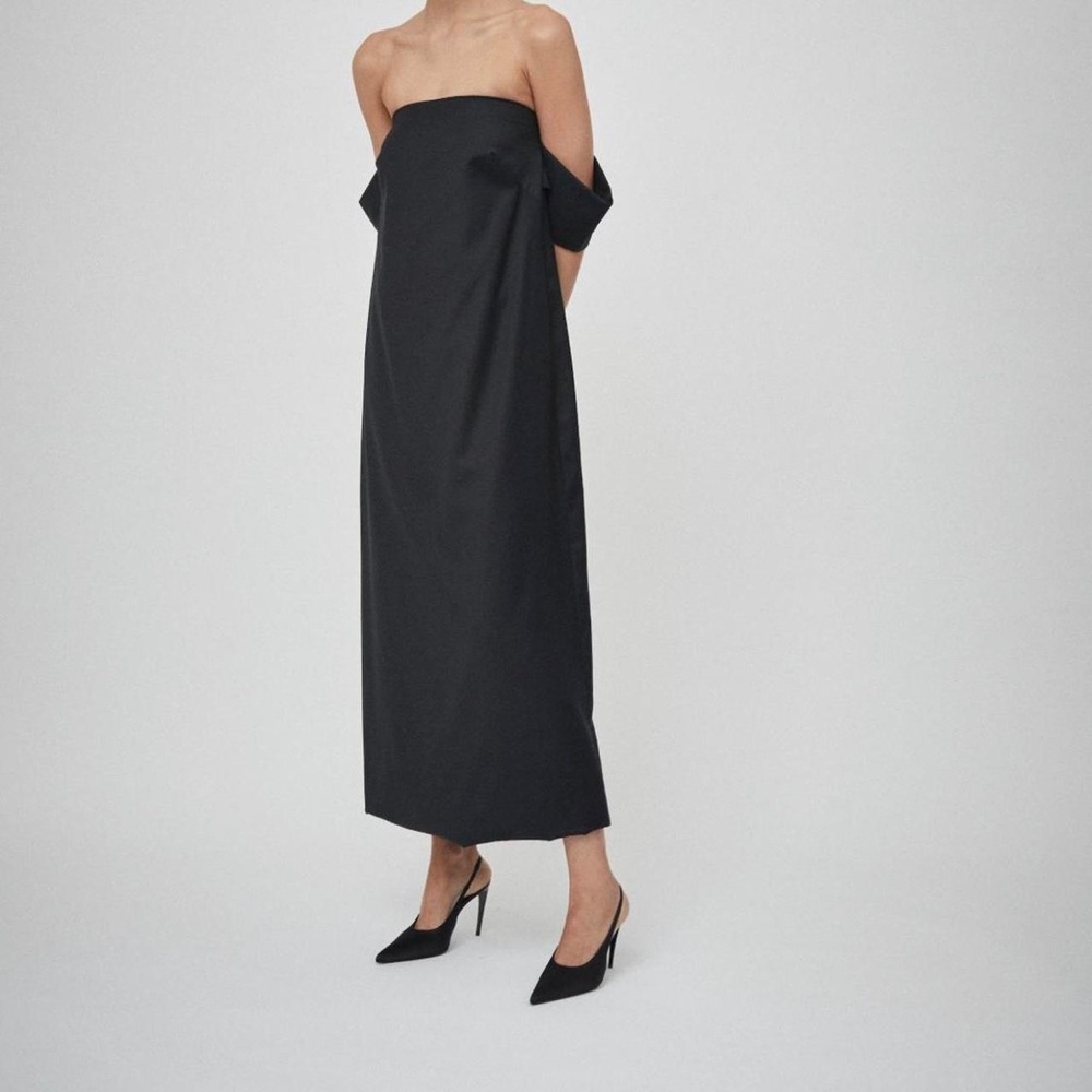 Beare Park Wool Off Shoulder Maxi Dress